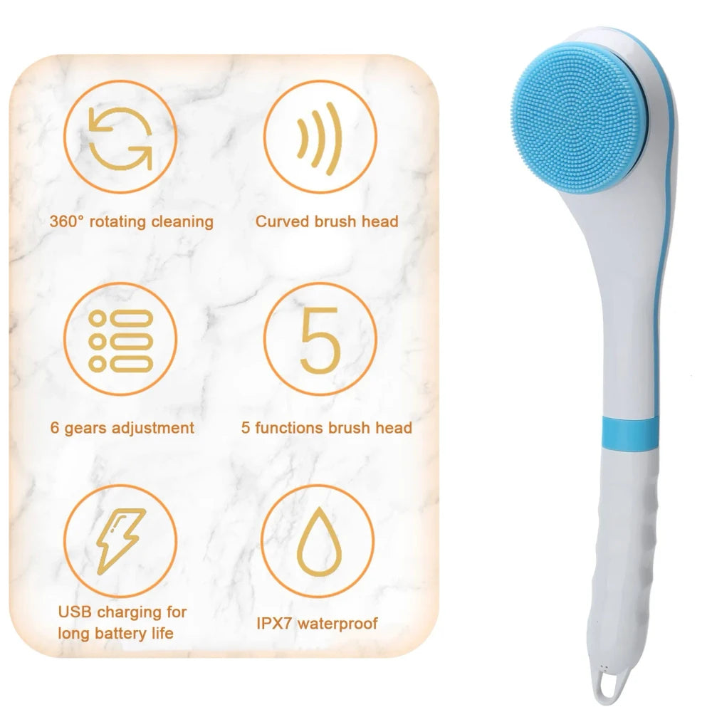 🛁 Cepillo Eléctrico de Baño 5 en 1 | Limpieza Profunda y Cuidado Total de tu Piel