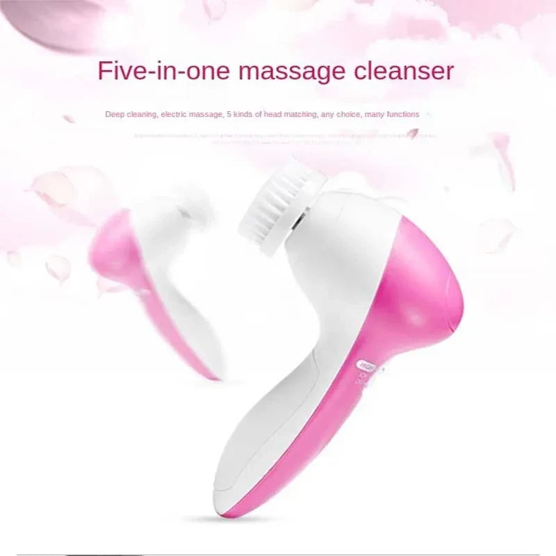 ✨ Cepillo Facial Eléctrico 5 en 1 | Limpieza Profunda y Piel Radiante