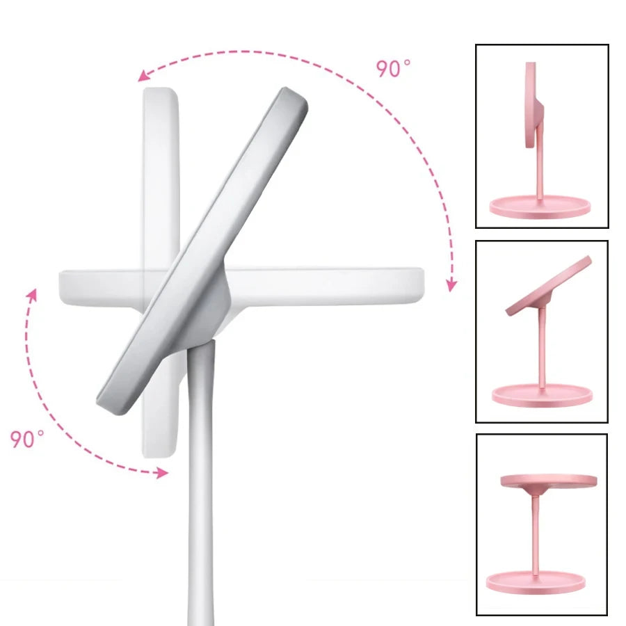 🪞 Espejo de Maquillaje LED Plegable Táctil | Iluminación Profesional Donde Quieras