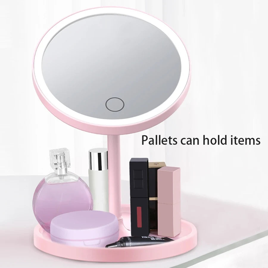 🪞 Espejo de Maquillaje LED Plegable Táctil | Iluminación Profesional Donde Quieras