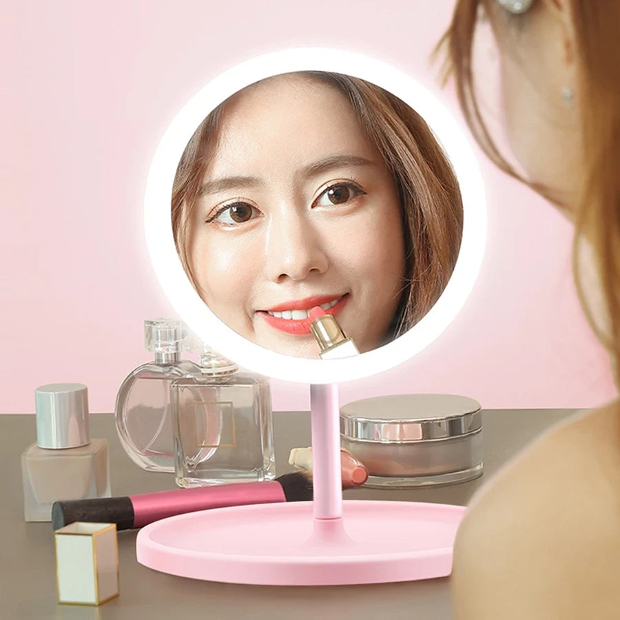 🪞 Espejo de Maquillaje LED Plegable Táctil | Iluminación Profesional Donde Quieras