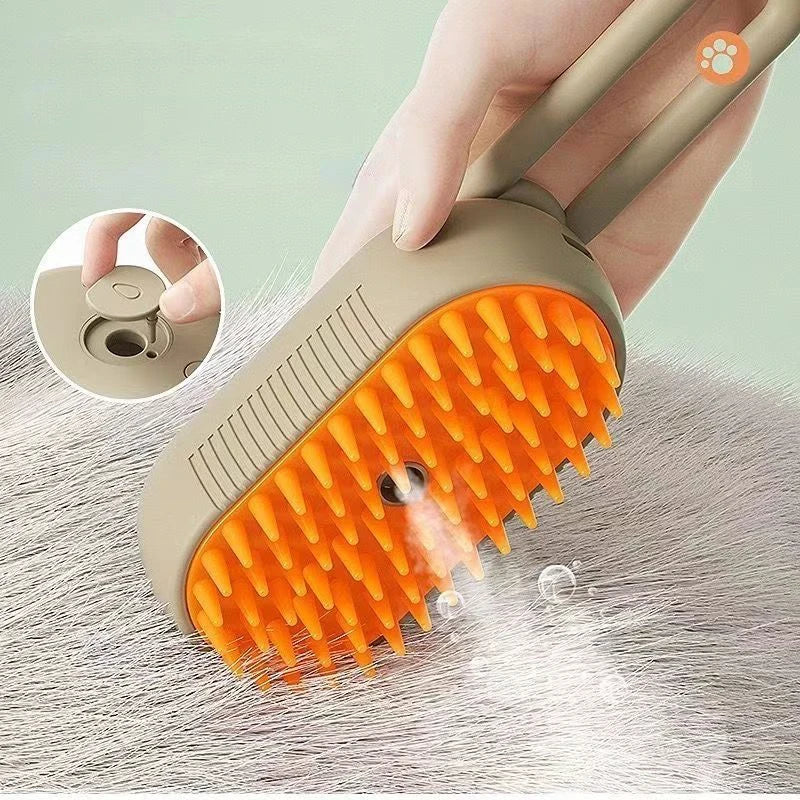 🐾✨ Cepillo Vaporizador para Mascotas 3 en 1 | Limpieza, Masaje y Cuidado del Pelaje