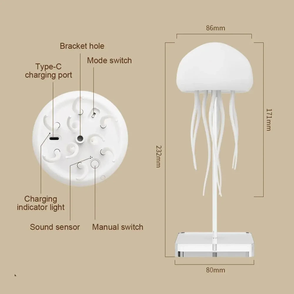 🌊🪼 Lámpara LED Decorativa de Medusa RGB | Un Océano de Luz y Relajación en tu Espacio