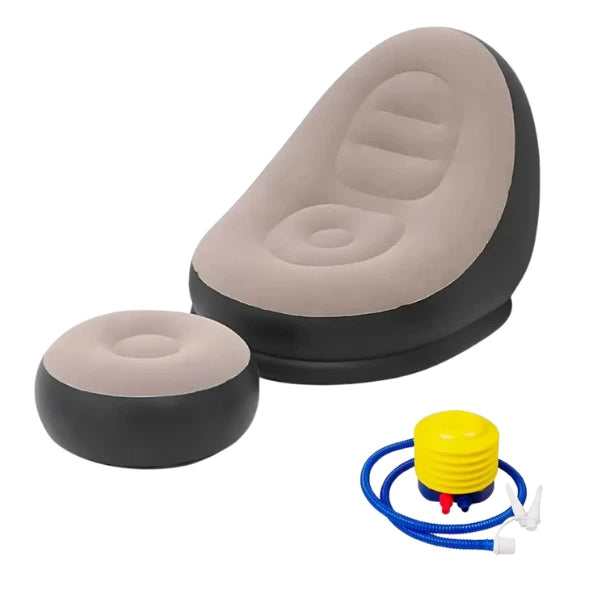 🏕️ Puff o Sofá Inflable Portátil | Descanso en Casa o al Aire Libre
