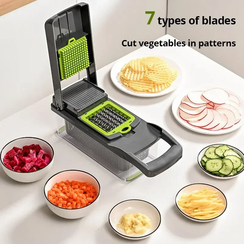 🥗 Cortador de Verduras 12 en 1 | Cocina Más Rápido y Sin Esfuerzo