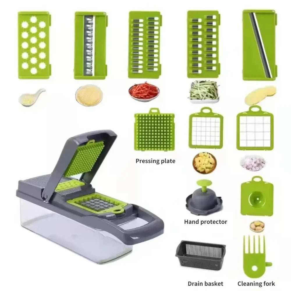🥗 Cortador de Verduras 12 en 1 | Cocina Más Rápido y Sin Esfuerzo