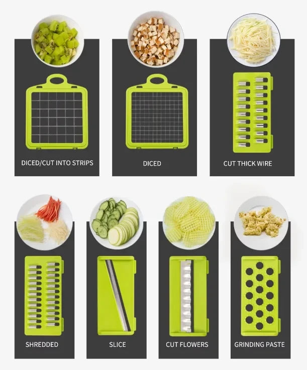 🥗 Cortador de Verduras 12 en 1 | Cocina Más Rápido y Sin Esfuerzo