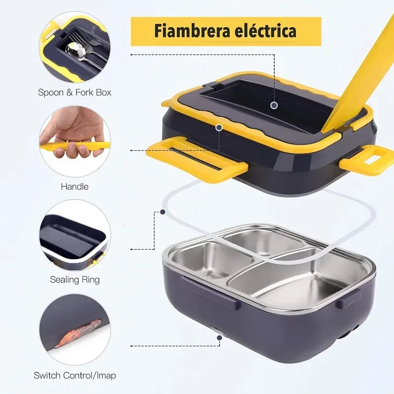 🍱 Lonchera Eléctrica Portátil | Disfruta Comida Caliente Donde Estés