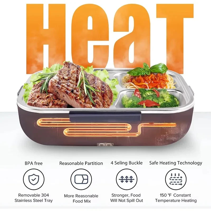 🍱 Lonchera Eléctrica Portátil | Disfruta Comida Caliente Donde Estés